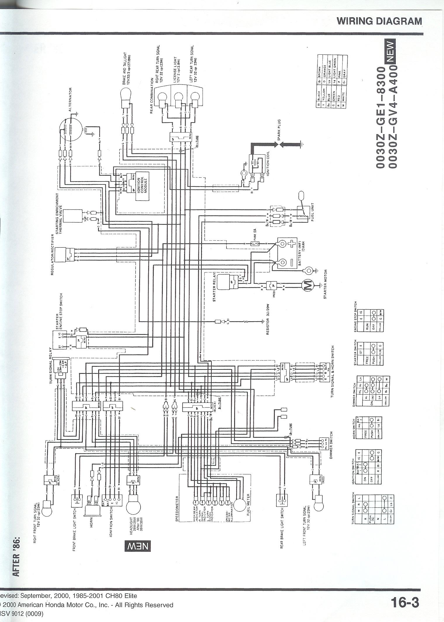 Honda moped wiring diagram #6